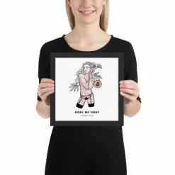 Wolfmumma Bitcoin Art In Frame • Brooke X Hodl Me Tight Cypherpunk