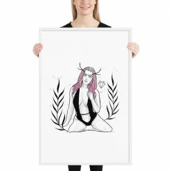 Flash Sale π Wolfmumma Darkest Vixen Framed Art β’ Becca β 36 Wolfmumma Darkest Vixen Framed Art β’ Becca