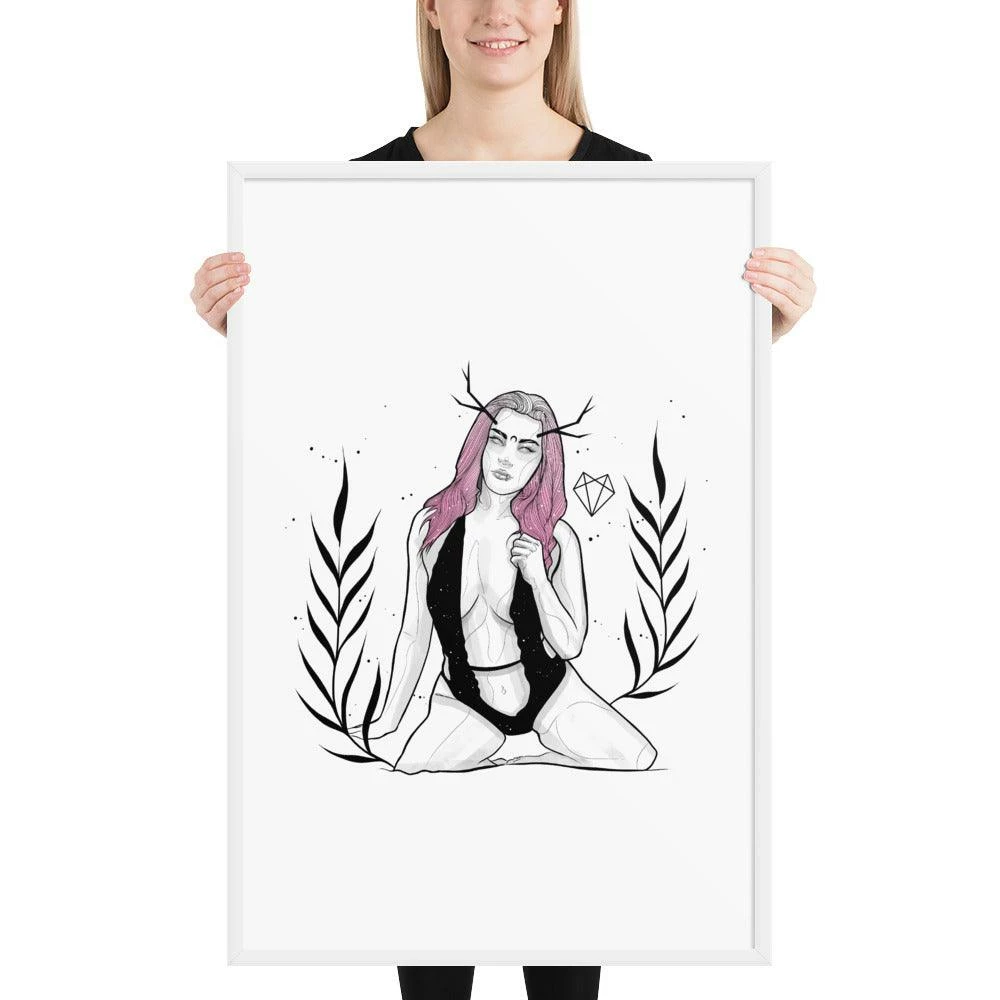 Flash Sale π Wolfmumma Darkest Vixen Framed Art β’ Becca β 19 Wolfmumma Darkest Vixen Framed Art β’ Becca