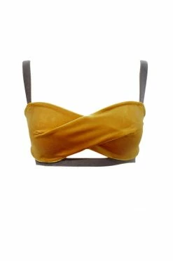 K+1% Bras Mustard Yellow Velour Bra
