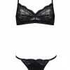 Nevaeh Intimates Lingerie Sets Fever & Thoughts Black Thong Set