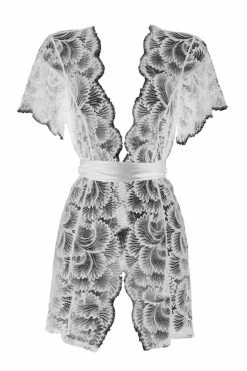 Nevaeh Intimates Arctic Fox • Bridal Lingerie Juliet White Silk Bed Jacket