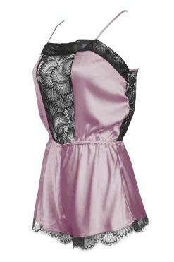 Nevaeh Intimates Florence Purple Dusk Silk Pleasure Romper