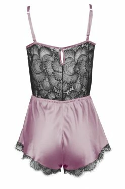 Nevaeh Intimates Florence Purple Dusk Silk Pleasure Romper