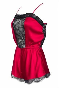 Nevaeh Intimates Florence Red Silk Pleasure Romper