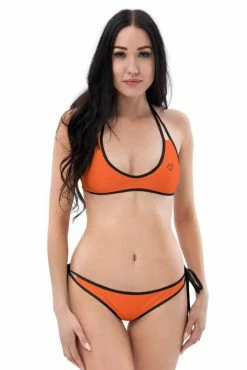 Darkest Fox Lime Jungle Orange Groves Reversible Bikini Swimwear