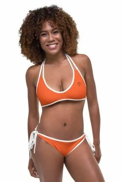 Darkest Fox Lime Jungle Orange Groves Reversible Bikini Swimwear