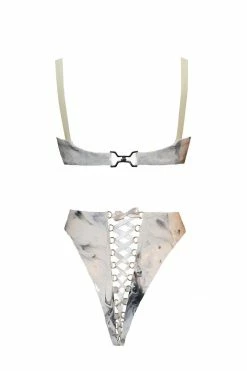 Elissa Poppy Papilio Alexis White Latex Set Lingerie Sets