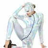 Patrice Catanzaro Petite Holo Silver Cat Mask