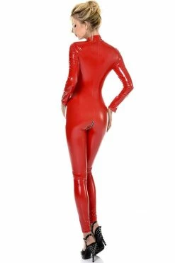 Patrice Catanzaro Sweety Glossy Red Catsuit