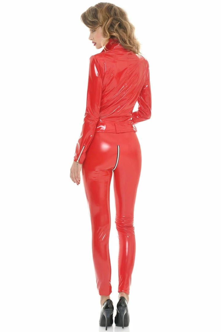 Best Sale π Patrice Catanzaro Sam Glossy Red Leggings π 3 Patrice Catanzaro Sam Glossy Red Leggings