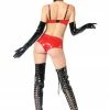 Patrice Catanzaro Panties Beatrice Glossy Red Vegan Leather Shorty