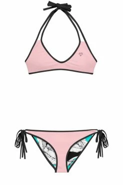 Darkest Fox Turquoise Jungle Reversible Bikini • Black Trim Swimwear