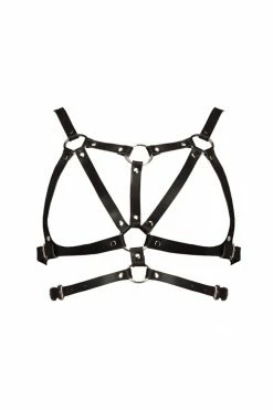 VoyeurX Bras Powerless Leather Harness Bra