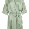 Rusalka Lingerie Pure Silk Sage Green Silk Kimono