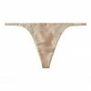 Sandra Silk Australia Chantilly Lace Champagne Gold Silk G-String Panties