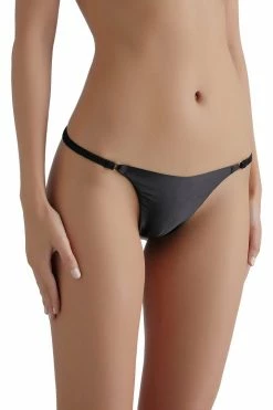 Sandra Silk Australia Everyday Black Silk G-String
