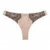 Sandra Silk Australia Chantilly Lace Bisque Silk Thong