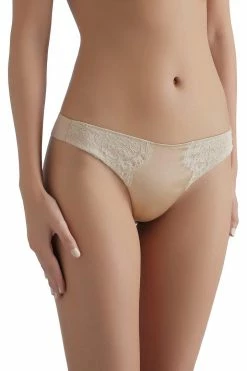 Sandra Silk Australia Panties Chantilly Lace Silk Thong