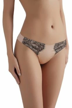 Sandra Silk Australia Panties Chantilly Lace Silk Thong