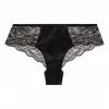 Sandra Silk Australia French Leavers Lace & Silk Satin Thong Panties