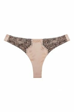 Sandra Silk Australia Panties Chantilly Lace Silk Thong