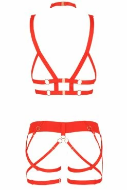 Best reviews of π Impudique Lingerie Sets Serguei Red Lingerie Harness Set π 9 Impudique Lingerie Sets Serguei Red Lingerie Harness Set