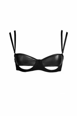 Something Wicked Ava Half Cup Leather Bra Bras