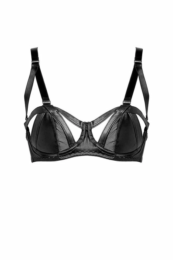 Deals π₯ Something Wicked Bras Jade Satin Leather Balconette Bra 𧨠3 Something Wicked Bras Jade Satin Leather Balconette Bra