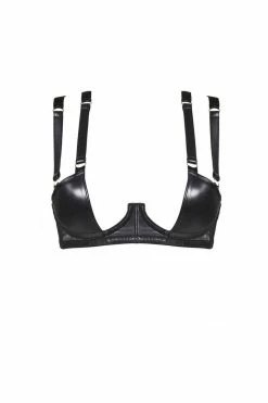 Something Wicked Bras Nina Demi Balconette Leather Bra