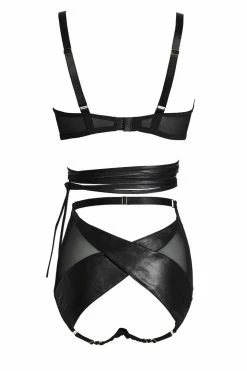Something Wicked Lexi High Waist Leather Bondage Set