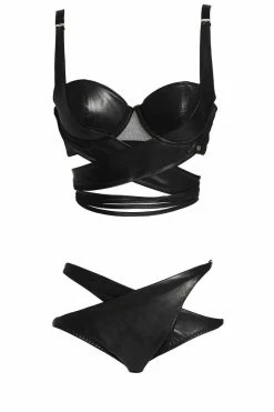Something Wicked Lingerie Sets Lexi Leather Bondage Set