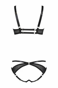 Something Wicked Nina Balconette Leather Bra Set Lingerie Sets