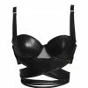 Something Wicked Bodysuits & Tops Lexi Balconette Black Leather Bra