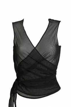 Something Wicked Lexi Sheer Mesh Wrap Top