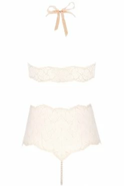 Bracli Sydney Red High Waist Pearl Thong Set