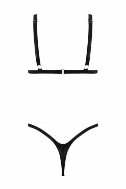 Elissa Poppy Latex Triangle Lingerie Set