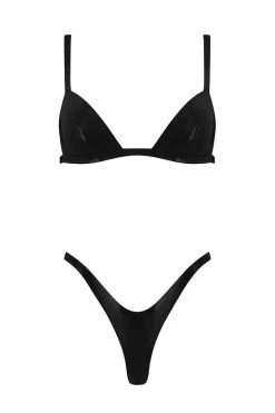 Elissa Poppy Latex Triangle Lingerie Set