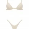 Elissa Poppy Lingerie Sets White Ivory Latex Triangle Lingerie Set