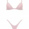 Elissa Poppy Baby Pink Latex Triangle Lingerie Set Lingerie Sets
