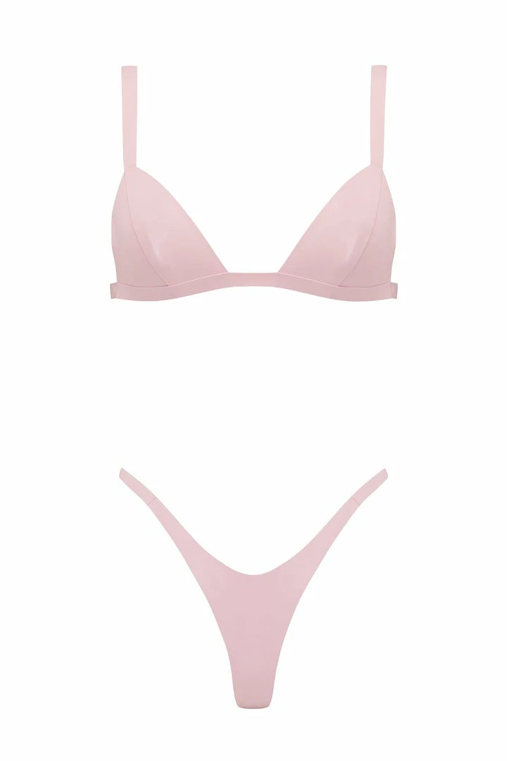 Cheapest π Elissa Poppy Baby Pink Latex Triangle Lingerie Set Lingerie Sets β¨ 3 Elissa Poppy Baby Pink Latex Triangle Lingerie Set Lingerie Sets