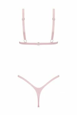 Elissa Poppy Latex Triangle Lingerie Set