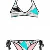 Darkest Fox Turquoise Jungle Reversible Bikini • Black Trim Swimwear