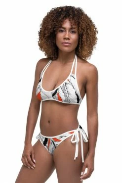 Darkest Fox Tangerine Jungle Sapphire Sky Reversible Bikini Swimwear