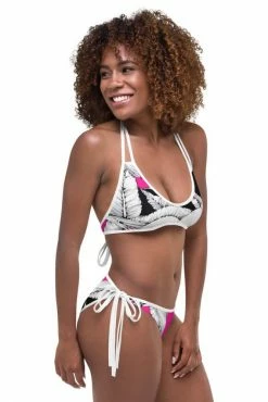 Darkest Fox Fuschia Jungle Green Canopy Reversible Bikini