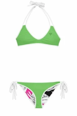 Darkest Fox Fuschia Jungle Green Canopy Reversible Bikini