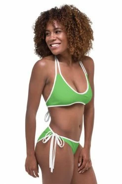 Darkest Fox Fuschia Jungle Green Canopy Reversible Bikini